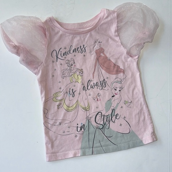 Disney Princess Puff Tulle Sleeve Shirt Size 5T - Picture 1 of 5